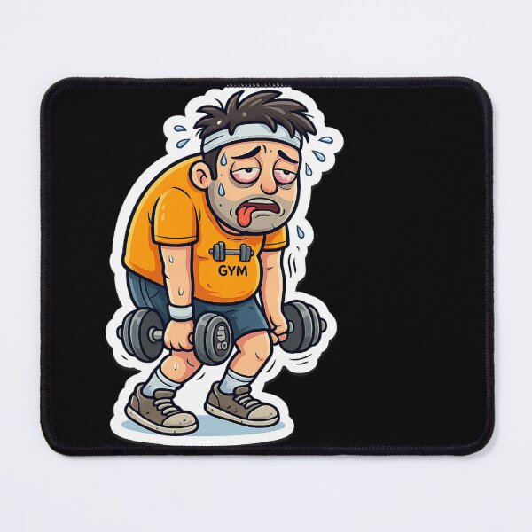 Item preview, Tired Gym Bro Exhausted Fitness Workout Humor designed and sold by irfanshikh.