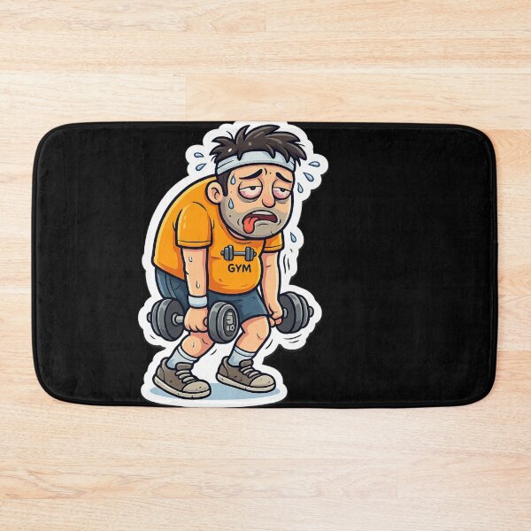 Item preview, Tired Gym Bro Exhausted Fitness Workout Humor designed and sold by irfanshikh.