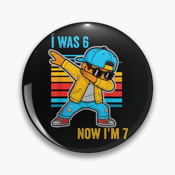Item preview, I Was 6 Now I Am 7 Dabbing Boy 7th Birthday designed and sold by ObukiLantara.