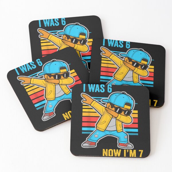 Item preview, I Was 6 Now I Am 7 Dabbing Boy 7th Birthday designed and sold by ObukiLantara.