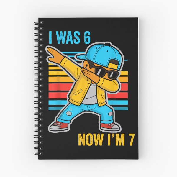 Item preview, I Was 6 Now I Am 7 Dabbing Boy 7th Birthday designed and sold by ObukiLantara.