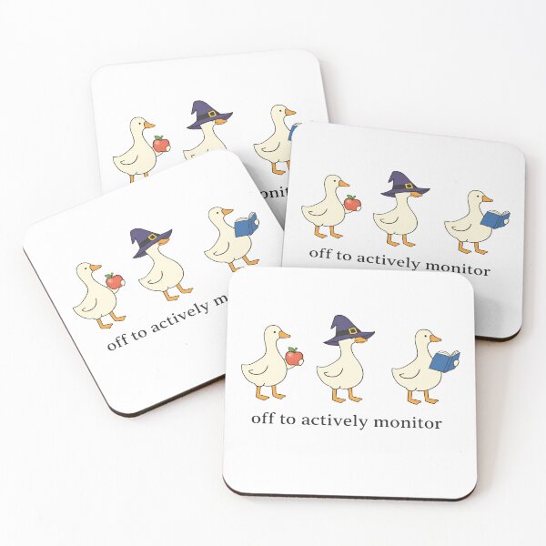 Item preview, Off to Actively Monitor Cute Goose Wizard Funny Nerd Humor Tech Meme designed and sold by Kladhadredo.