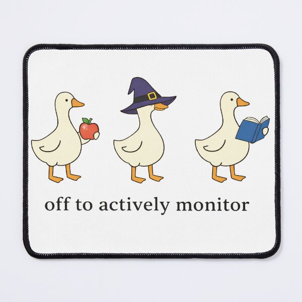 Item preview, Off to Actively Monitor Cute Goose Wizard Funny Nerd Humor Tech Meme designed and sold by Kladhadredo.