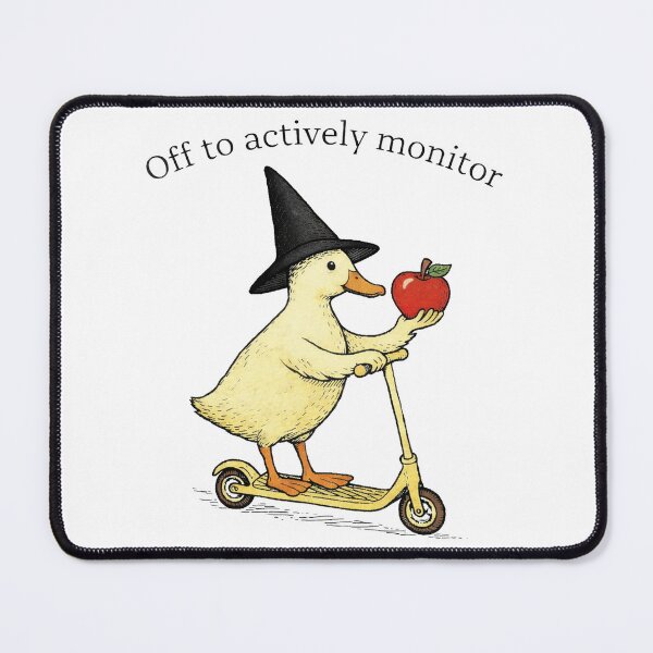Item preview, Off to Actively Monitor Funny Duck Witch designed and sold by Kladhadredo.
