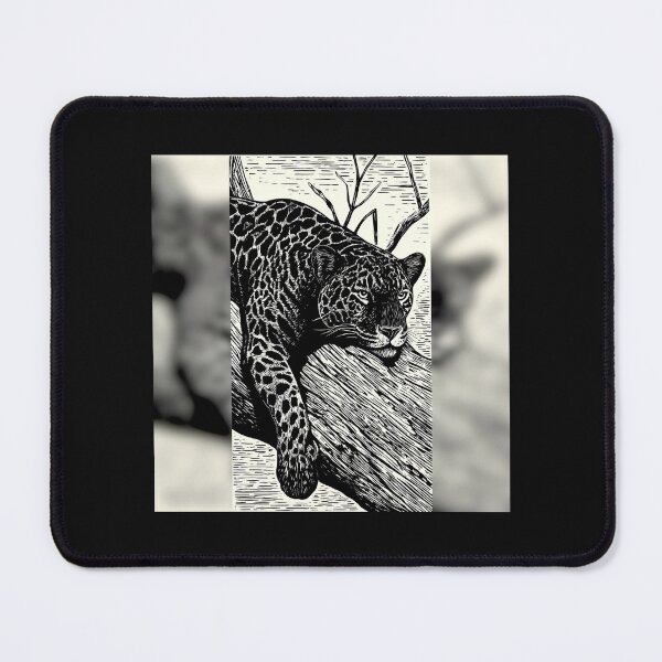 Item preview, Brazilian Pantanal Whispers: A Jaguar Onça Pintada Linocut Collection #8 designed and sold by Helios Be. Lavsh.