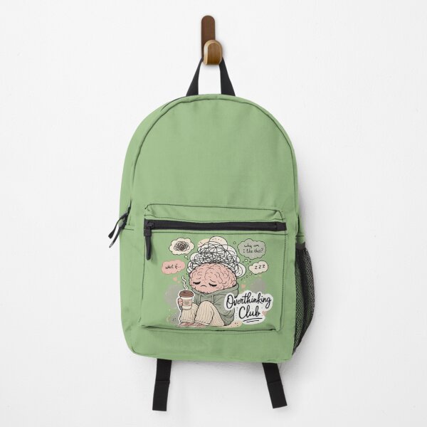 Item preview, Overthinking Club Sticker | Cute Anxiety Brain Character Mental Health Aesthetic designed and sold by irfanshikh.