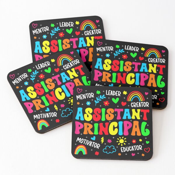 Item preview, Assistant Principal Mentor Leader Educator Colorful Retro Rainbow School Staff Gift designed and sold by RuperDelois.