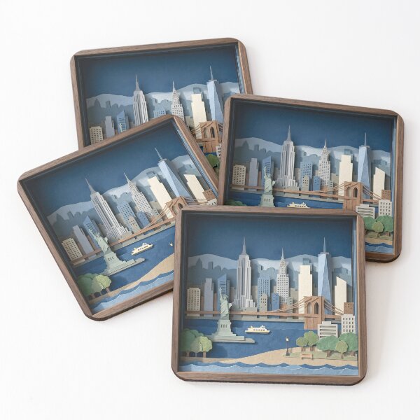 Item preview, New York City Layered Paper Art Diorama 2 designed and sold by TackyTime.
