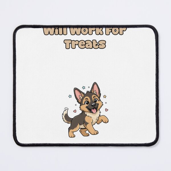 Item preview, Will Work For Treats Funny Dog Lover Graphic designed and sold by NatureUnleashed.