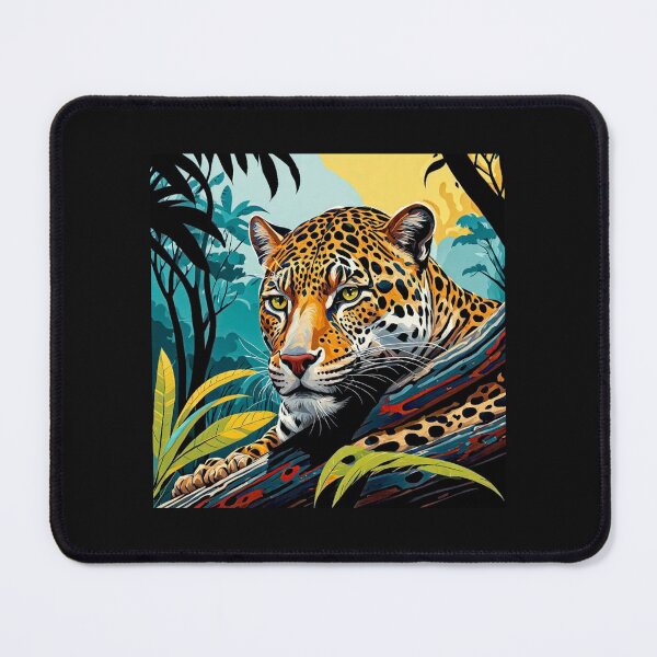 Item preview, Brazilian Pantanal Whispers: A Jaguar Onça Pintada Linocut Collection #11 designed and sold by Helios Be. Lavsh.