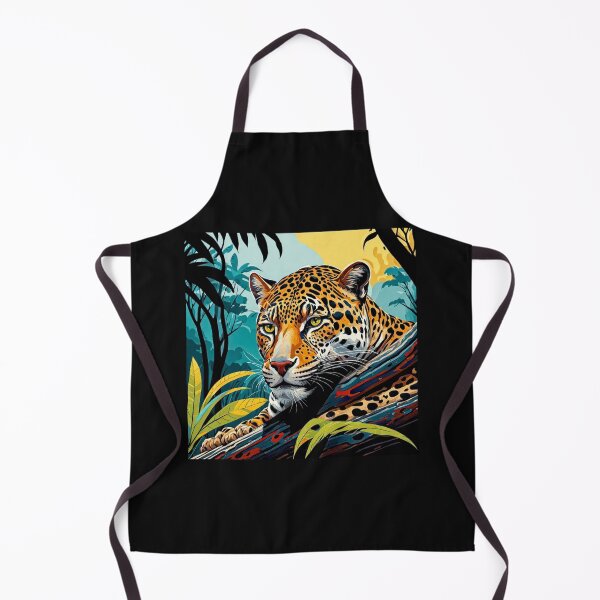 Item preview, Brazilian Pantanal Whispers: A Jaguar Onça Pintada Linocut Collection #11 designed and sold by Helios Be. Lavsh.