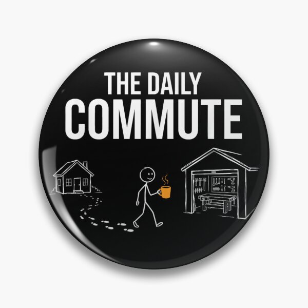 Item preview, The Daily Commute Funny Woodworker Workshop Garage Hobbyist Stick Figure designed and sold by RuperDelois.