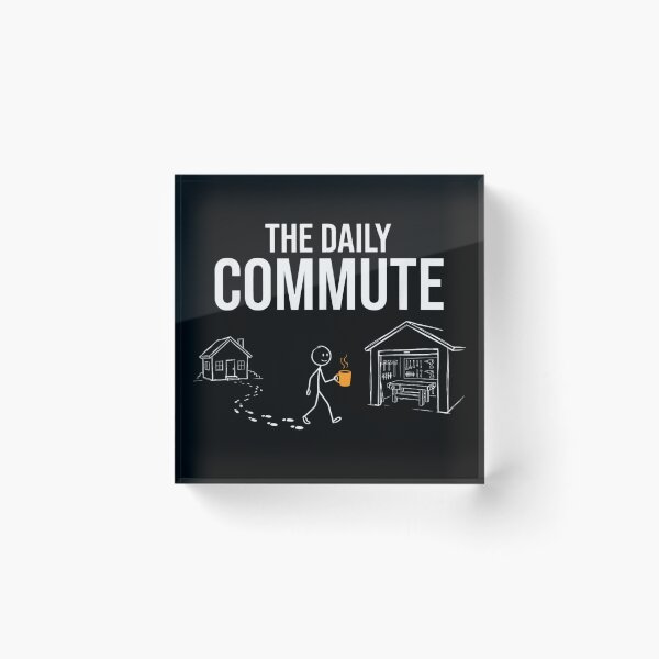 Item preview, The Daily Commute Funny Woodworker Workshop Garage Hobbyist Stick Figure designed and sold by RuperDelois.