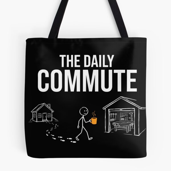 Item preview, The Daily Commute Funny Woodworker Workshop Garage Hobbyist Stick Figure designed and sold by RuperDelois.