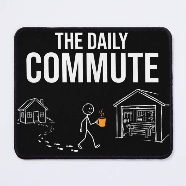 Item preview, The Daily Commute Funny Woodworker Workshop Garage Hobbyist Stick Figure designed and sold by RuperDelois.
