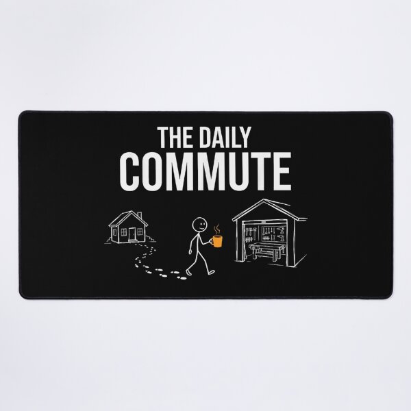 Item preview, The Daily Commute Funny Woodworker Workshop Garage Hobbyist Stick Figure designed and sold by RuperDelois.