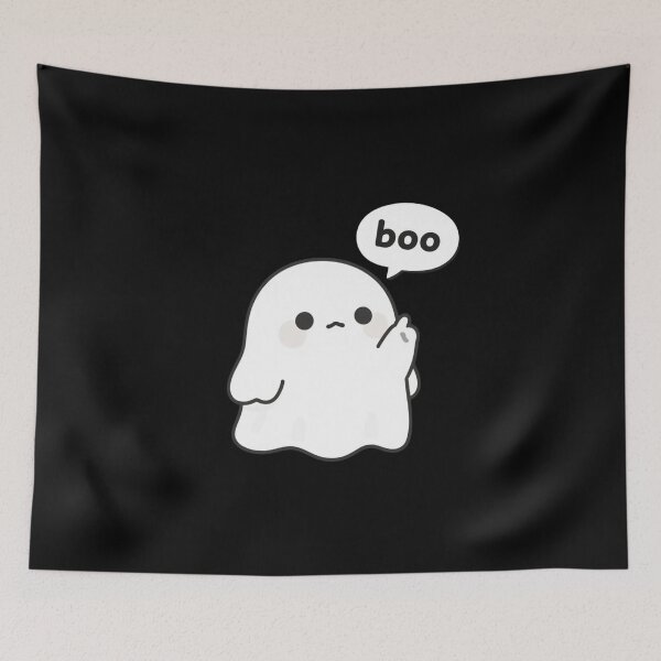 Item preview, Cute Ghost Boo Kawaii Minimal Halloween Design designed and sold by VibeFactoryOfc.