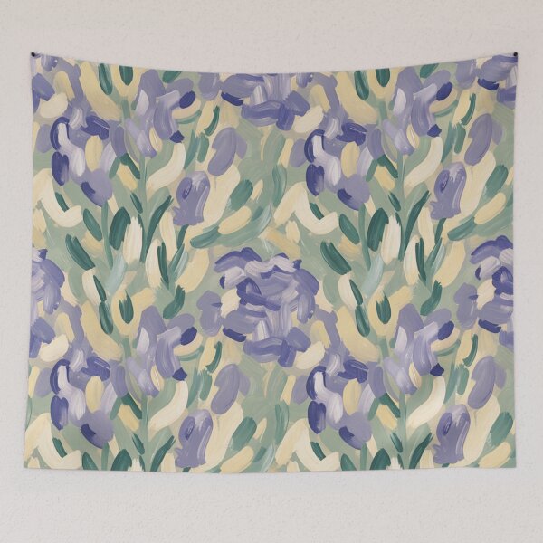 Item preview, Impressionist Purple Flowers Seamless Pattern – Painterly Floral designed and sold by Midnight Veil Designs.