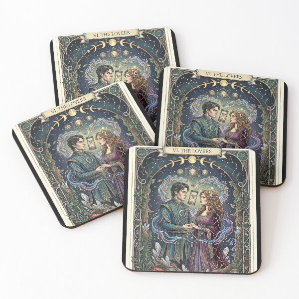 Item preview, The Lovers Harmony Tarot Art designed and sold by elaemor-art.