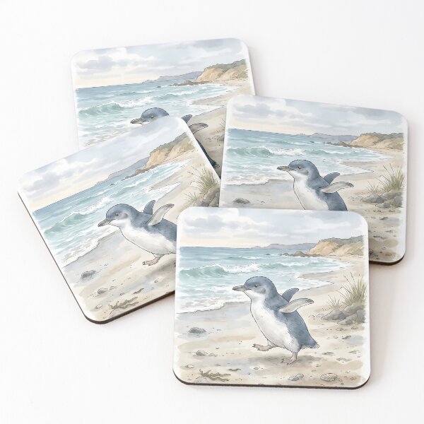 Item preview, Little Blue Penguin - Coastal Wildlife Beach designed and sold by RubisLeaf.