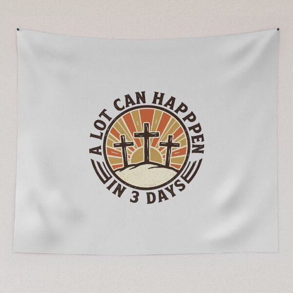 Item preview, A Lot Can Happen in 3 Days Christian Shirt designed and sold by Fanverse Merchandise.