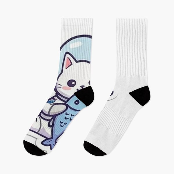 Item preview, Cat Astronaut eat fish designed and sold by Loja Boeira.