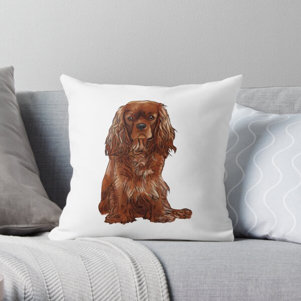 Cavalier King Charles Spaniel - Ruby Throw Pillow