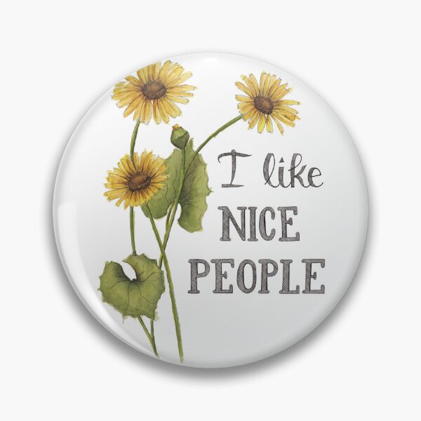 Item preview, I Like Nice People Yellow Florals designed and sold by NaughtyFlorals.