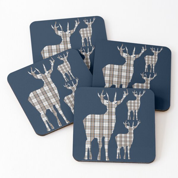 Item preview, Tartan Highland Stags - Scottish Deer  - Plaid Pattern designed and sold by Deas Creations.