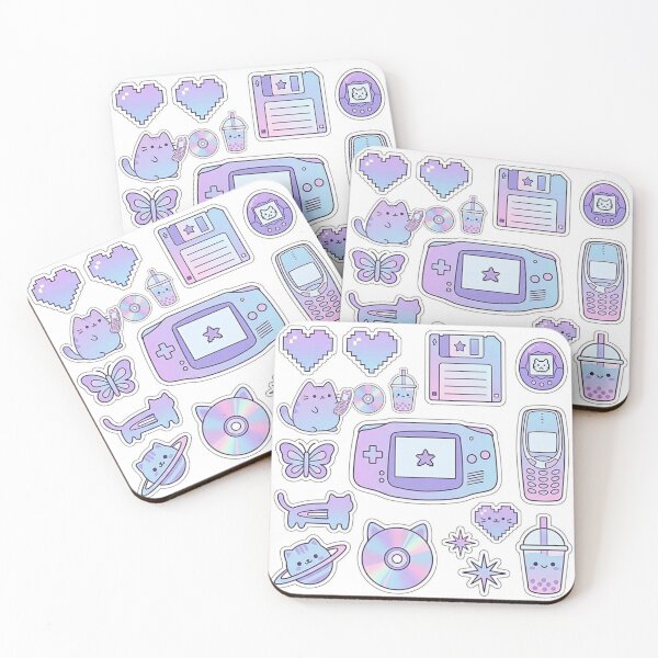 Item preview, Kawaii Retro Tech & Gaming Sticker Sheet - Pastel Aesthetic designed and sold by Csstoree.