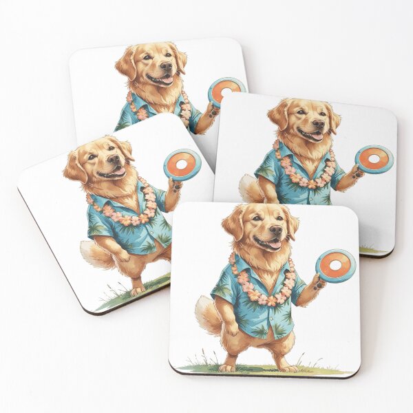 Item preview, Golden Retriever Dog Hawaiian Shirt Hello Summer Watercolor designed and sold by AQUILAKREO.