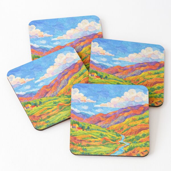 Item preview, Summer Green Valley, Bolivian Landscape, Mixed Media Digital Collage designed and sold by SWSandraWechner.