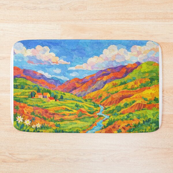 Item preview, Summer Green Valley, Bolivian Landscape, Mixed Media Digital Collage designed and sold by SWSandraWechner.