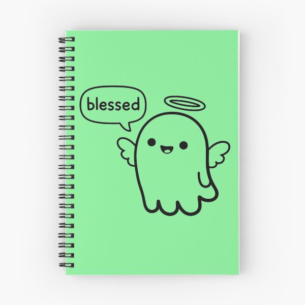 Item preview, Cute Blessed Ghost Sticker | Kawaii Angel Ghost Shirt | Funny Minimal Halloween Aesthetic designed and sold by Raw Tigers.
