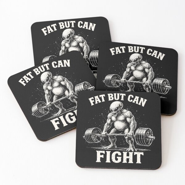 Item preview, Fat But Can Fight alien Lifting Weights Shirt Funny Workout Motivation Meme  designed and sold by Kladhadredo.
