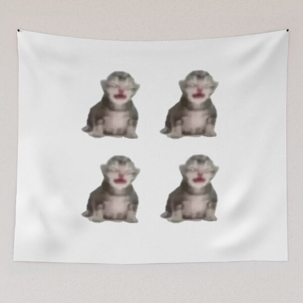 Item preview, Sad Meowing Crying Kitten Meme pack designed and sold by cloudzer0000.