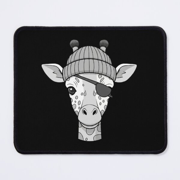 Item preview, Cute Giraffe with Beanie and Eyepatch designed and sold by Junglenimals.