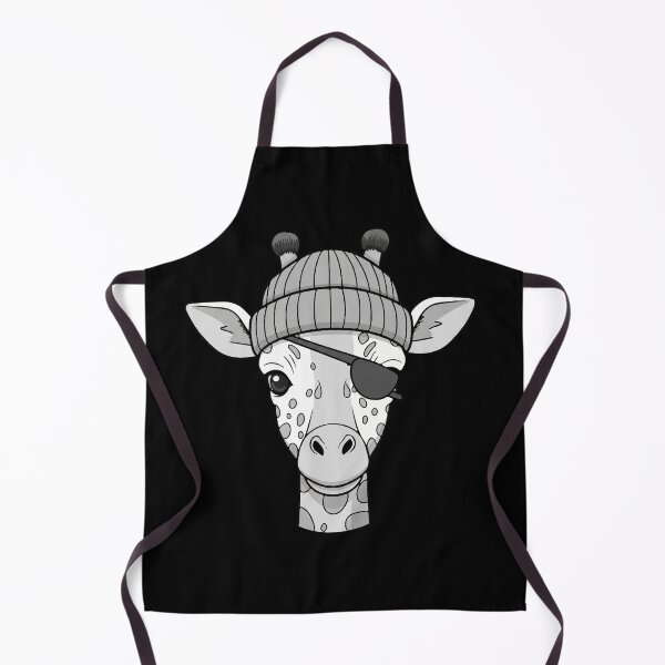 Item preview, Cute Giraffe with Beanie and Eyepatch designed and sold by Junglenimals.