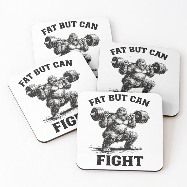 Item preview, Fat But Can Fight bigfoot Shirt Funny Gym Motivation Meme Weightlifting Humor designed and sold by Kladhadredo.