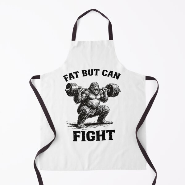 Item preview, Fat But Can Fight bigfoot Shirt Funny Gym Motivation Meme Weightlifting Humor designed and sold by Kladhadredo.