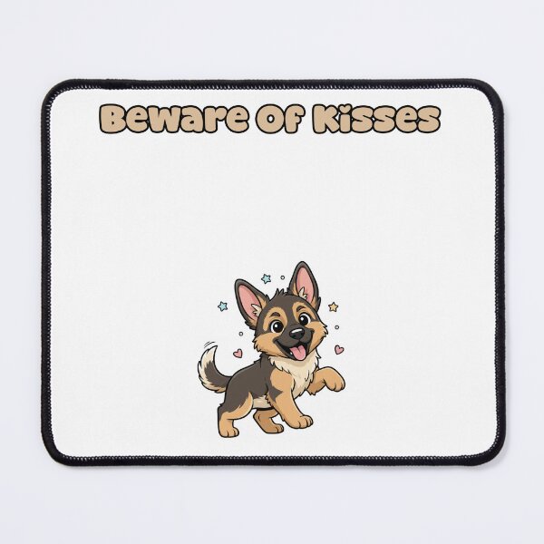 Item preview, Beware Of Kisses Funny Dog Lover Warning Graphic designed and sold by NatureUnleashed.
