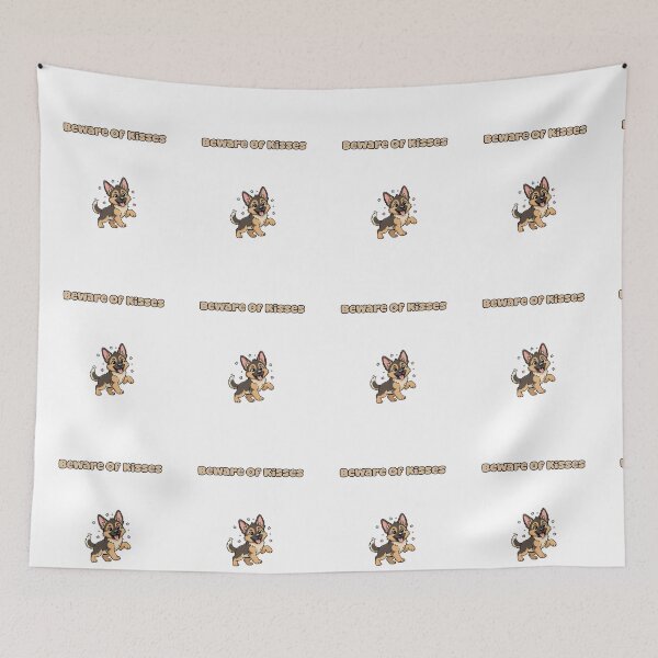Item preview, Beware Of Kisses Funny Dog Lover Warning Graphic designed and sold by NatureUnleashed.