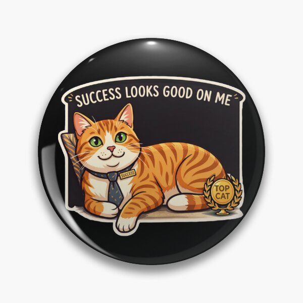 Item preview, Success Looks Good on Me – Motivational Cat Design designed and sold by ArtsBorn2Create.