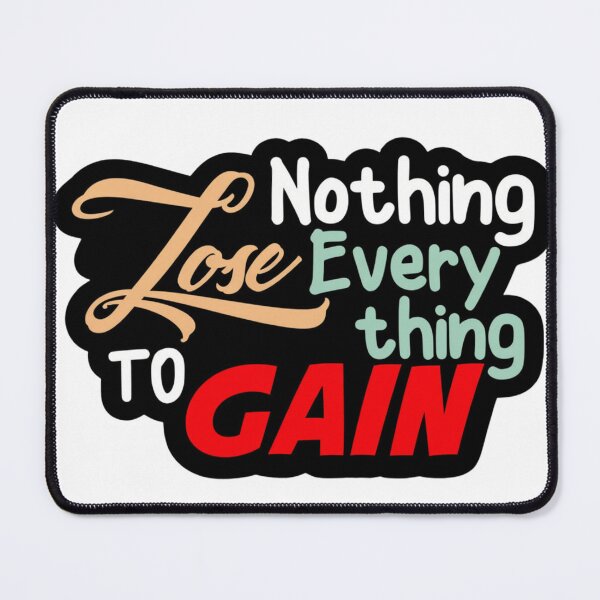 Item preview, Nothing Lose Everything to Gain - Retro Typography Quote Art designed and sold by FilzArt.