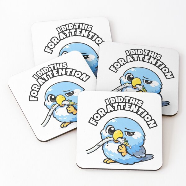 Item preview, Funny Budgie I Did This For Attention – Chaotic Bird Meme designed and sold by FeatherChaos.