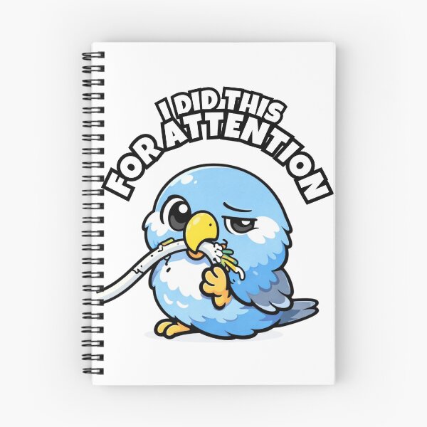 Item preview, Funny Budgie I Did This For Attention – Chaotic Bird Meme designed and sold by FeatherChaos.