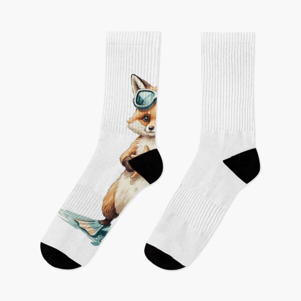 Item preview, Cute Fox Snorkeling Ocean Hello Summer Vacation Watercolor designed and sold by AQUILAKREO.