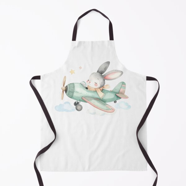 Item preview, Cute Bunny Airplane Cozy Nursery Art designed and sold by Rutvain.