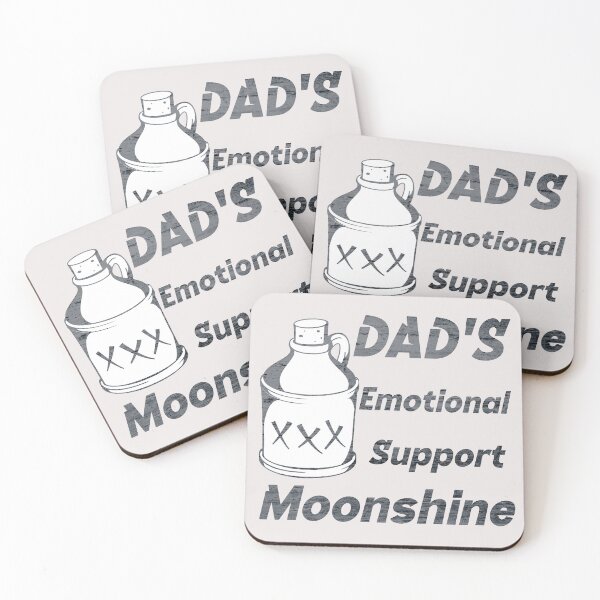Item preview, Funny Dad Emotional Support Moonshine Gift For Whiskey Lover designed and sold by GogaVibeRe.