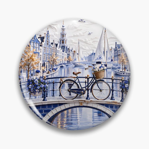 Item preview, Golden Blue Amsterdam Canal designed and sold by House of Blue.